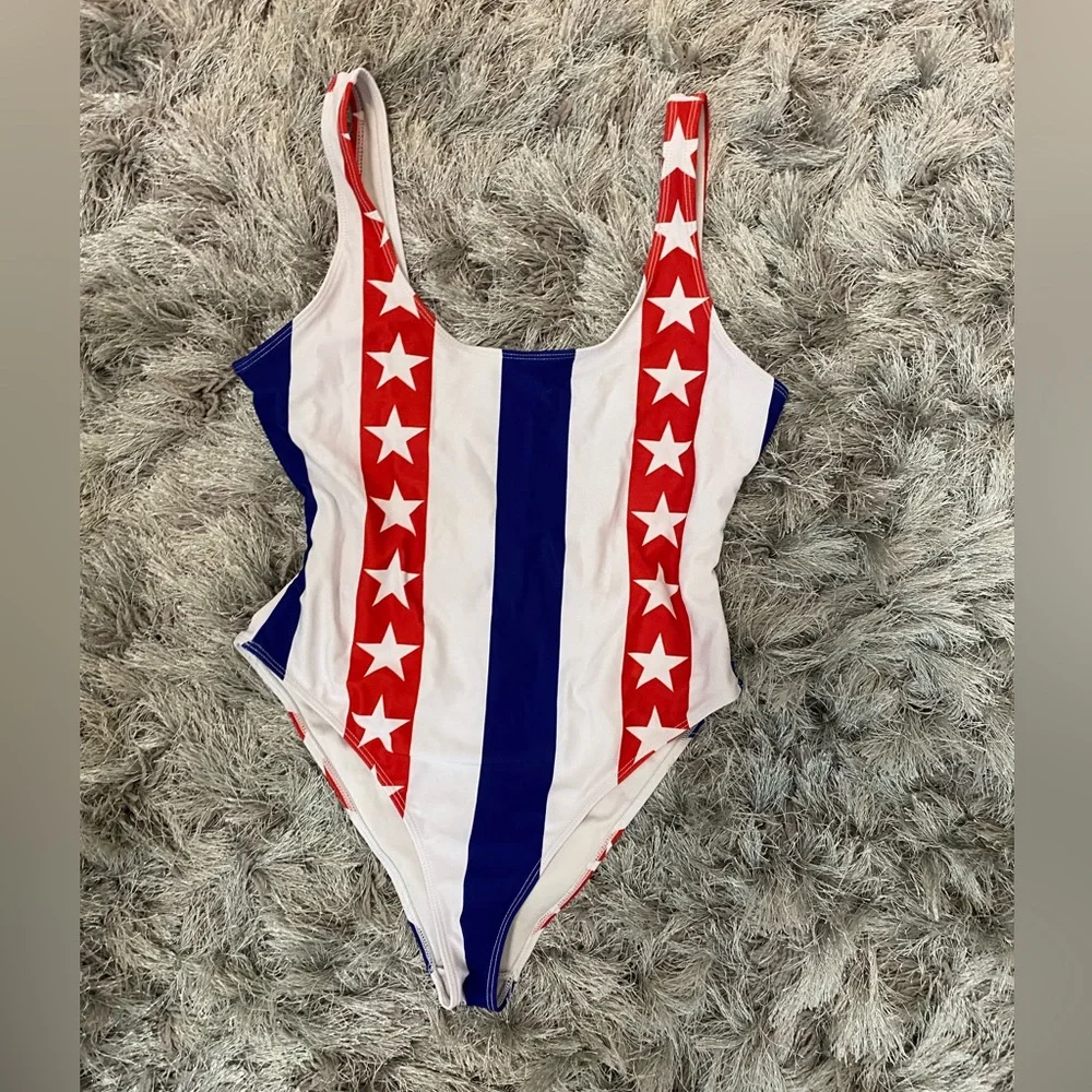 Patriotic one piece swimsuit - Picture 1 of 6
